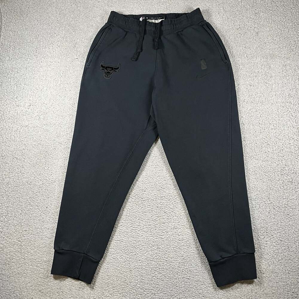 Chicago Bulls Sweatpants Men M Nike Black NBA Authentics Engineered Basketball